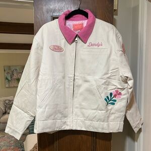 Cream and Pink Bomber Jacket